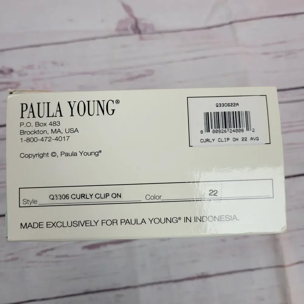 Paula Young Q3306 Curly Clip-On Hairpiece Blonde Hair Extension NEW